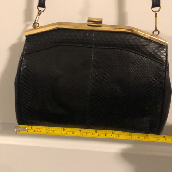 Vintage Black Reptile Skin clutch/purse - Picture 5 of 6
